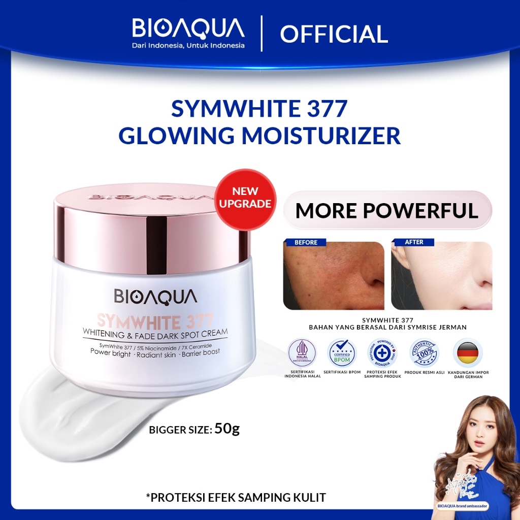 BIOAQUA Moisturizer SymWhite 377 Cream Pemutih Wajah 50g Krim Penghilang Flek Hitam Di Wajah