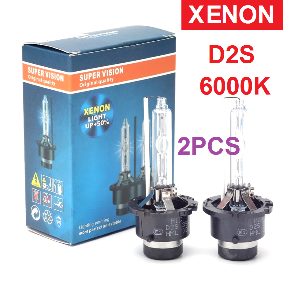 HID Bohlam Bulb Xenon D2S Super Vision 35W Terang Lampu Utama Headlamp Headlight HID Mobil Projie Pr