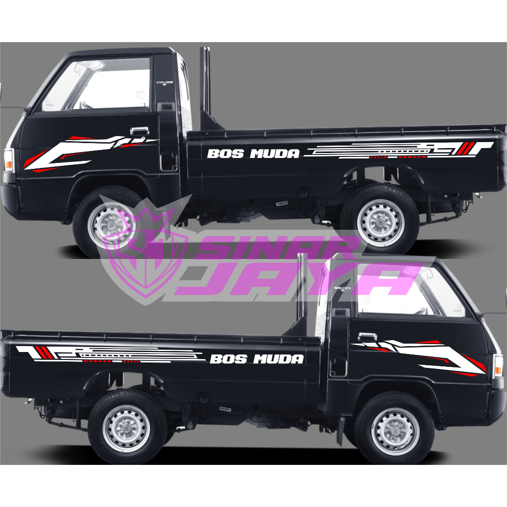 PROMO STIKER CUTING MOBIL L300 STIKER LIS STRIPING VARIASI BODI SAMPING MOBIL