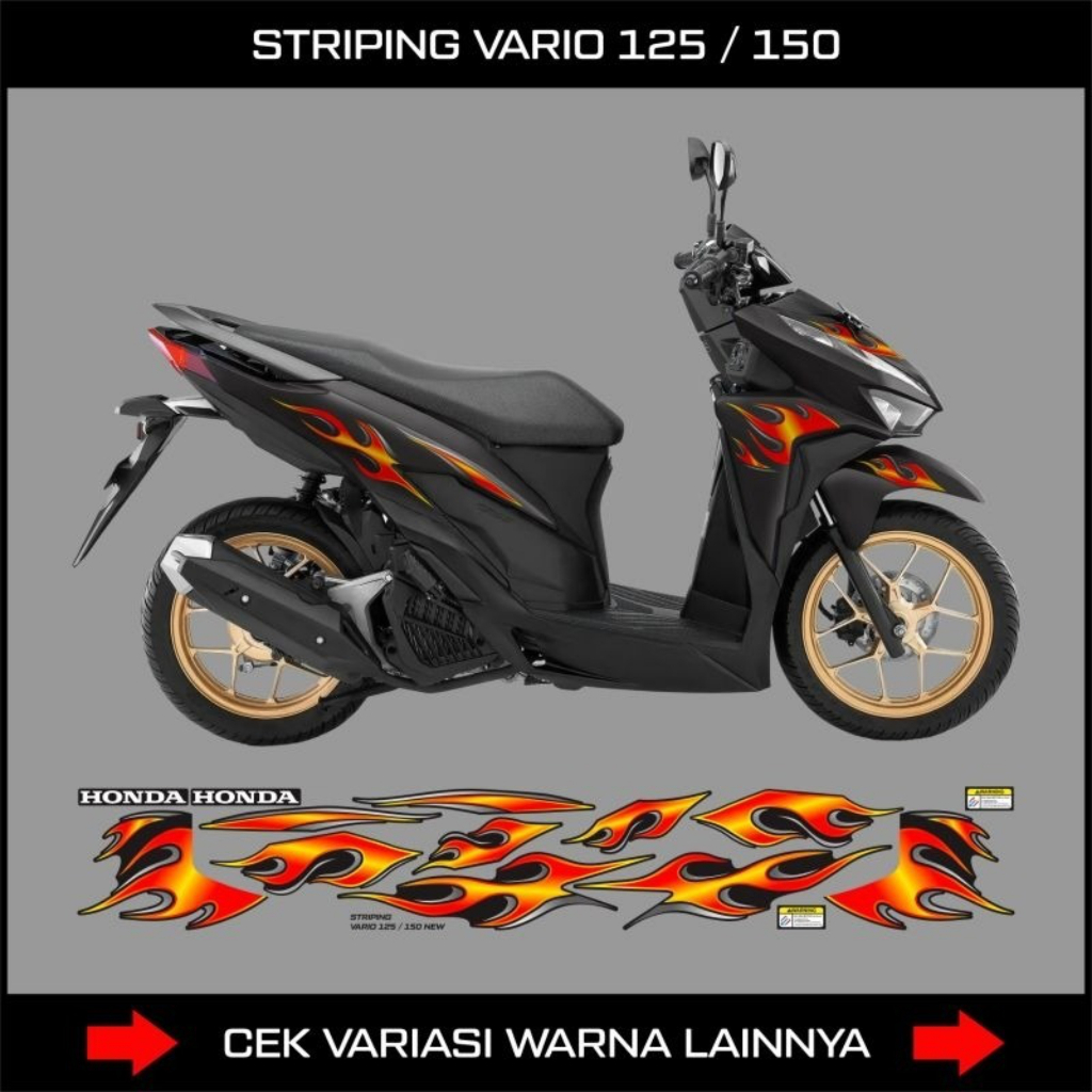 STRIPING VARIO 125 150 FACELIFT THN 2018 - 2021 MOTIP API / STICKER LIST VARIASI MOTOR VARIO 150 125