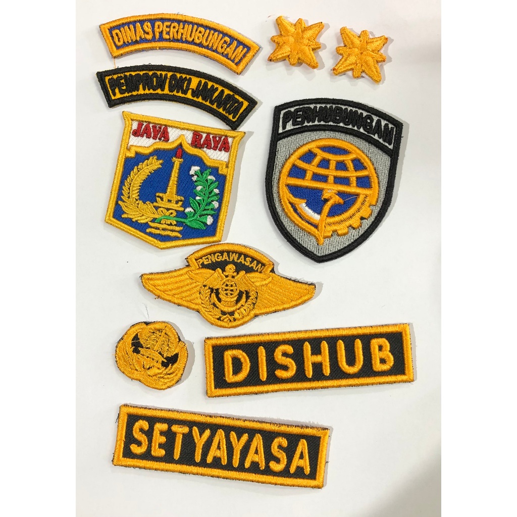 Bordir Dishub Timbul 1 Set+ Nama