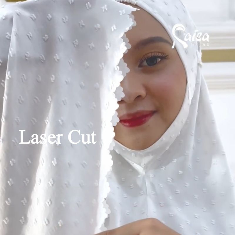 Mukena Mumtaza Silky Dotty Premium Jumbo Mewah Cantik Elegan Menutup Dagu Warna Putih BW Polos Untuk