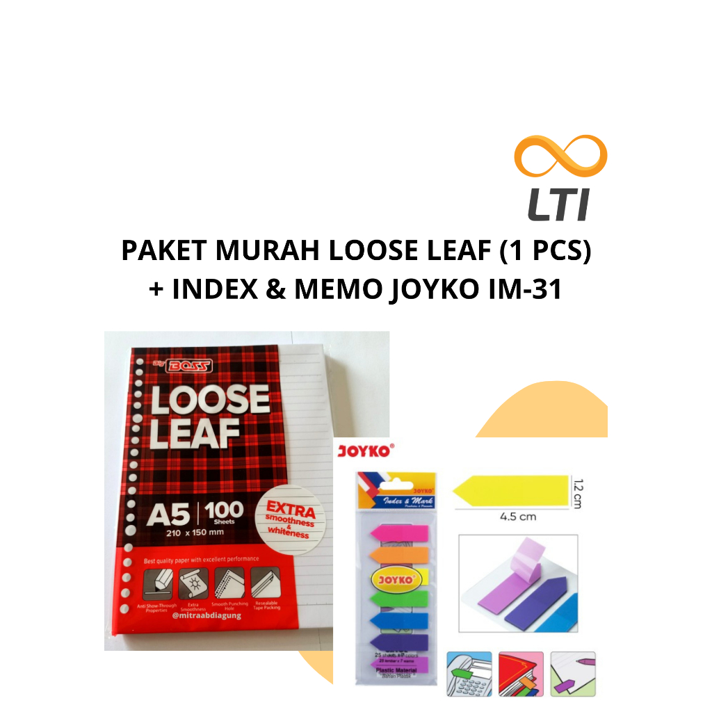 

PAKET MURAH LOOSE LEAF 1PCS + Index & Memo Joyko IM-31 - Murah