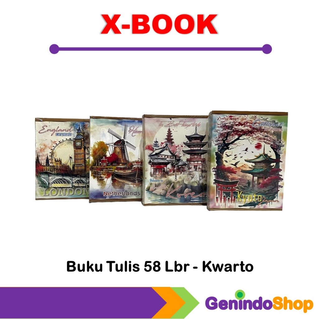 

Buku Tulis 58 Lembar Kwarto X-BOOK (10 Pcs)