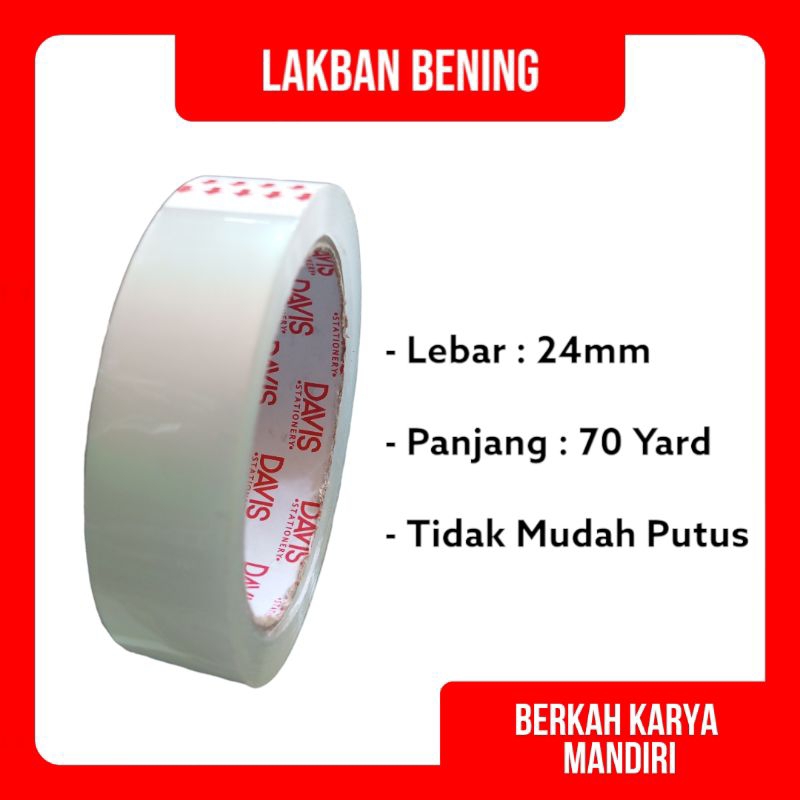 

LAKBAN 24 MM | ISOLASI 1 INCH BENING | SOLASI BENING | LAKBAN BENING 24MM