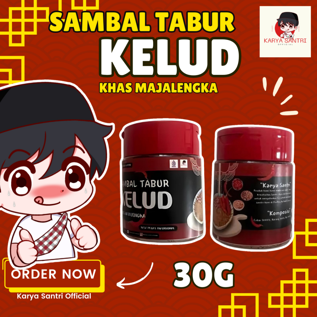 

SAMBAL KELUD KHAS MAJALENGKA SAMBAL TABUR KELUD KARYA SANTRI 30GR