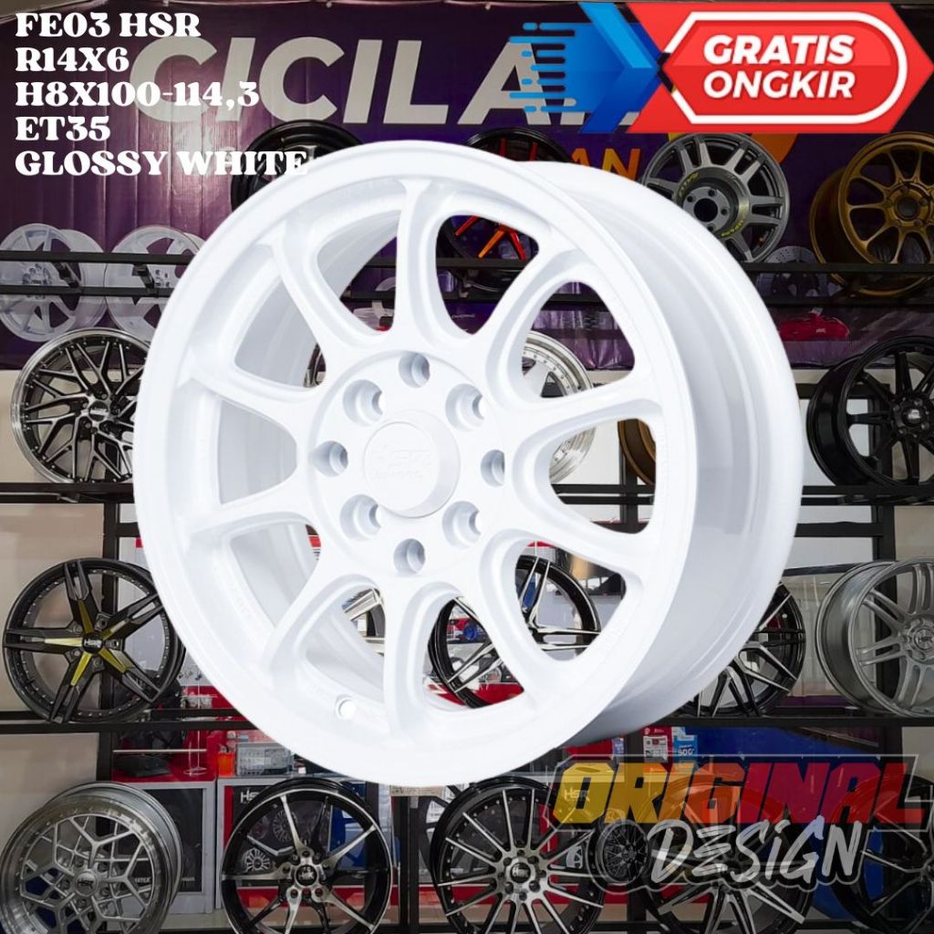Velg Mobil AGYA , AYLA , BRIO , PICANTO , HSR FE03 RING 14 R14 MURAH
