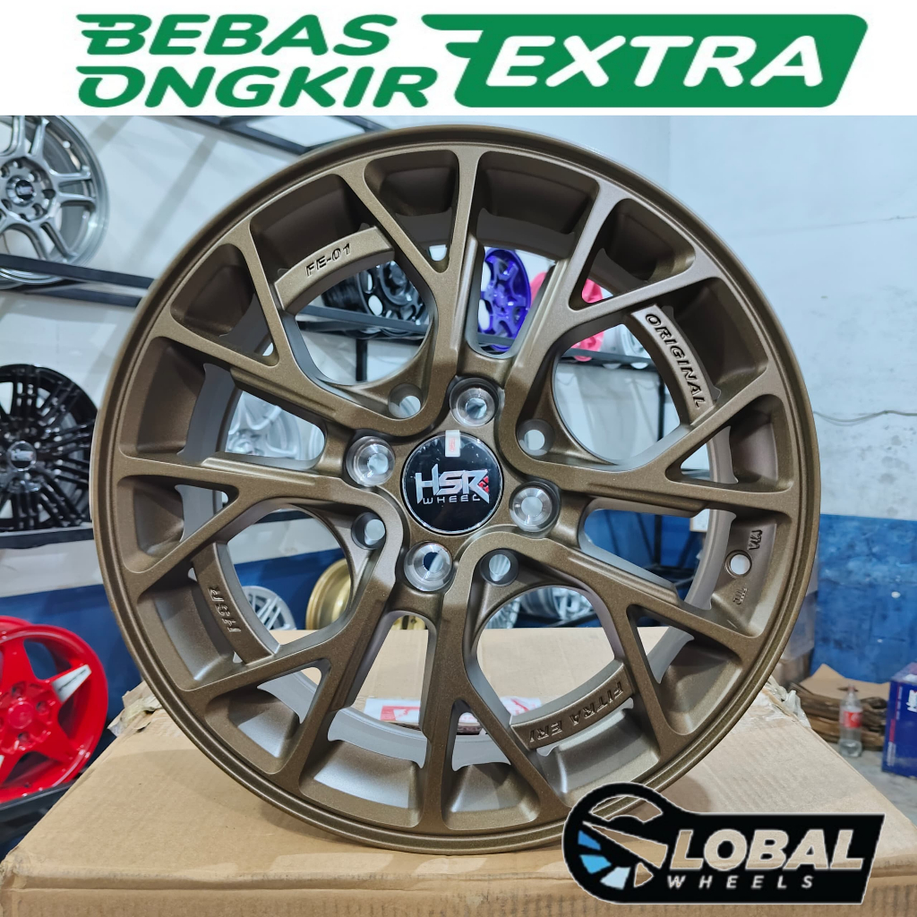 Hsr velg mobil agya ring 15 lebar 65 et 42 bronze |velg ayla brio sigra alya vios dll