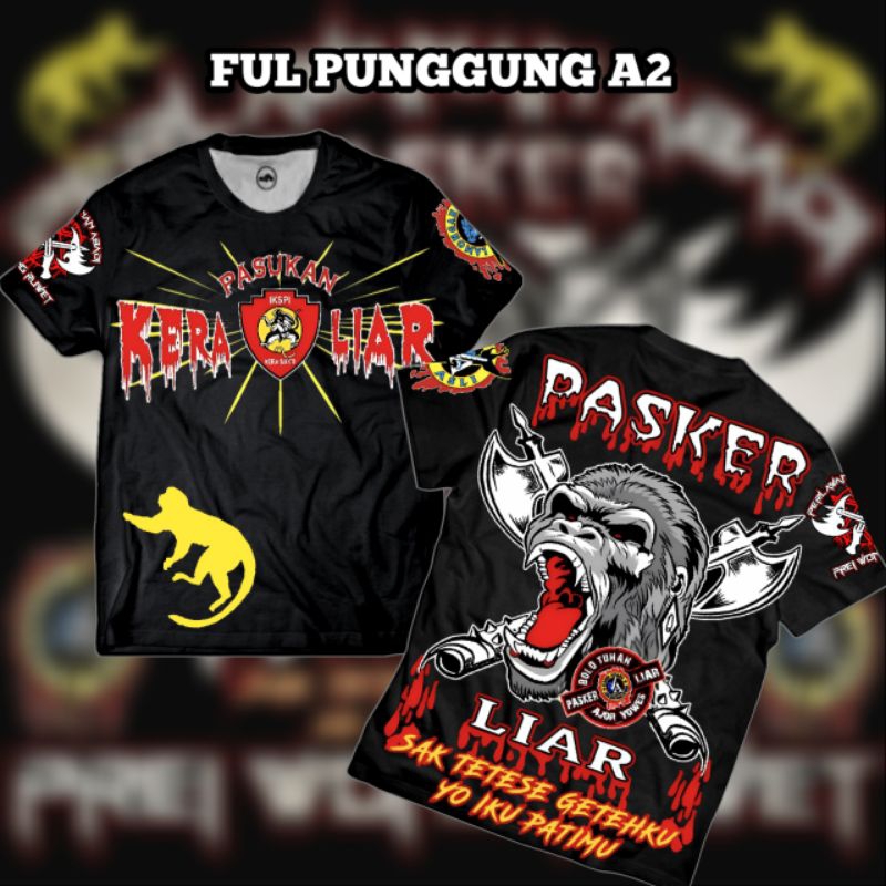 kaos pasker liar original ikspi kera sakti kaos distro disain terbaru pasker liar IKSPI Kera Sakti F