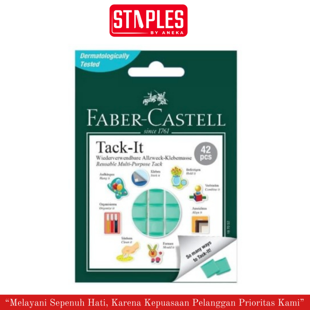 

Reusable Nail Tack It Clay Glue Faber Castell / Perekat Multifungsi / Adhesive Tack It 30Gr Green Faber
