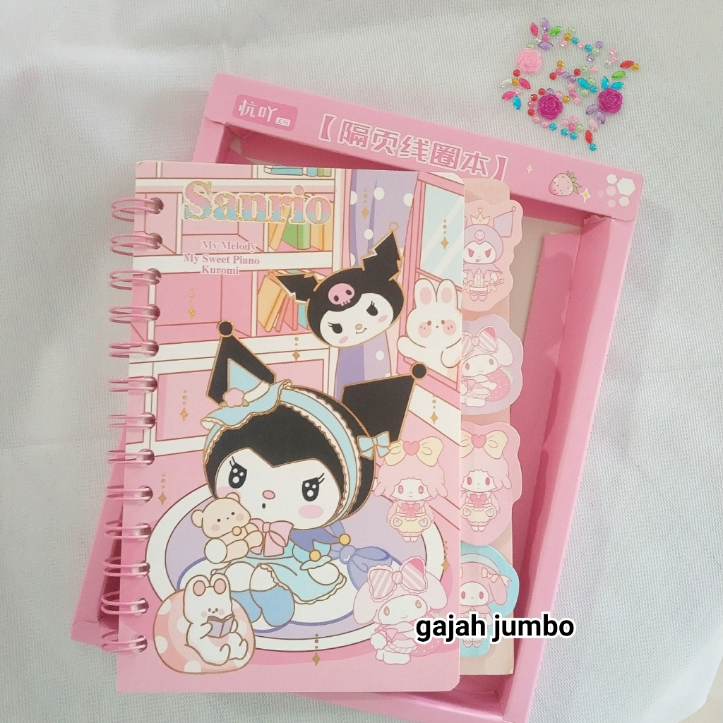 

Buku Tulis Spiral Garis Catatan Notes Kemasan Set Mika Stiker A5 Sekat Karakter Anak