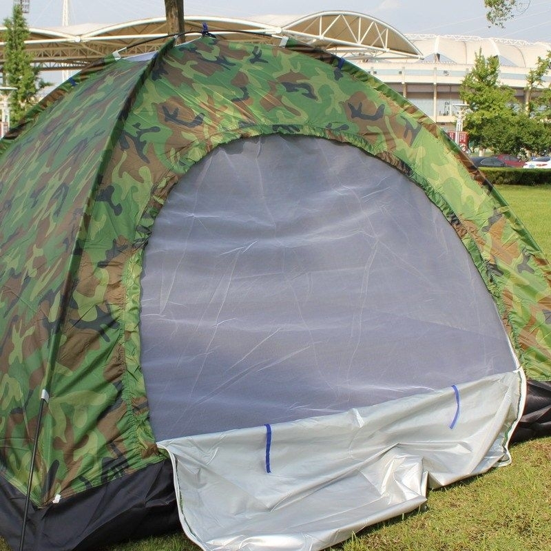 . ( COD ) TENDA CAMPING 200X200 DOME 4 0RANG INDOOR OUTDOOR CAMO HIJAU ARMY LORENG PARASUT WATERPROO