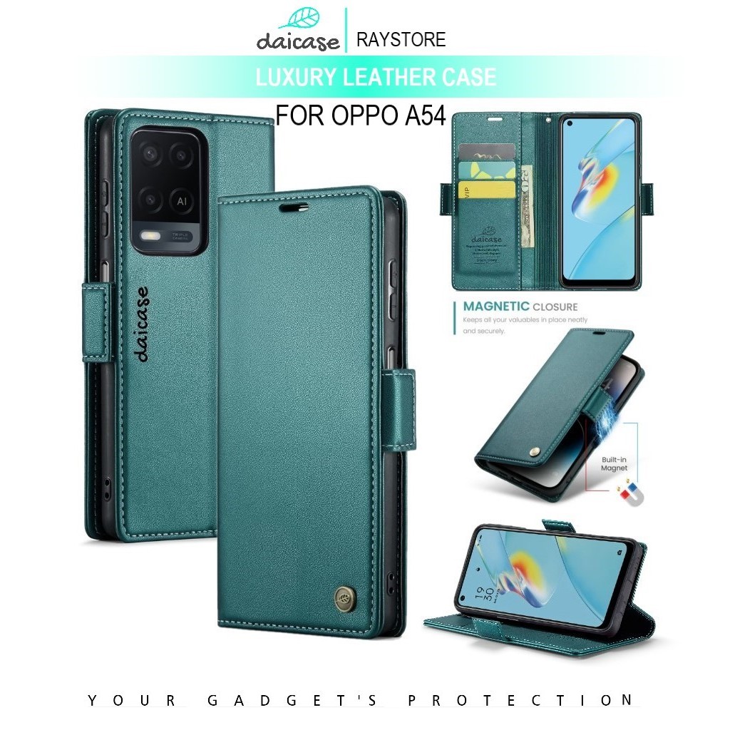OPPO A54 FLIP LEATHER CASE PREMIUM-FLIP WALLET CASE UNTUK OPPO A54