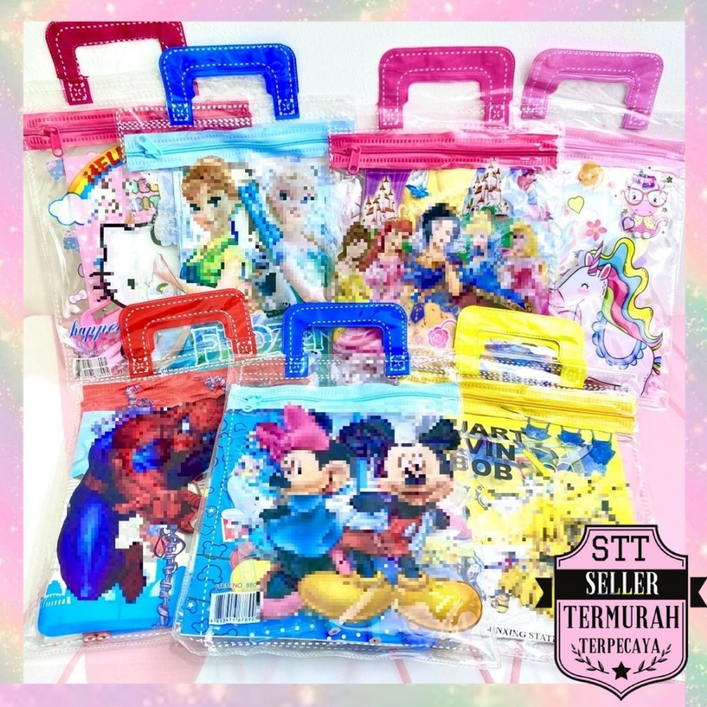 

STT Alat Tulis Set 6IN1 Stationery Set Lucu Karakter Kartun Perlengkapan Sekolah Anak-Anak TK Souvenir Ulang Tahun Anak Alat Tulis Birthday Souvenir Hampers 6 IN 1