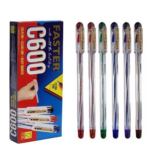 

Pulpen Pen Pena Faster C600 Hitam Biru Eceran