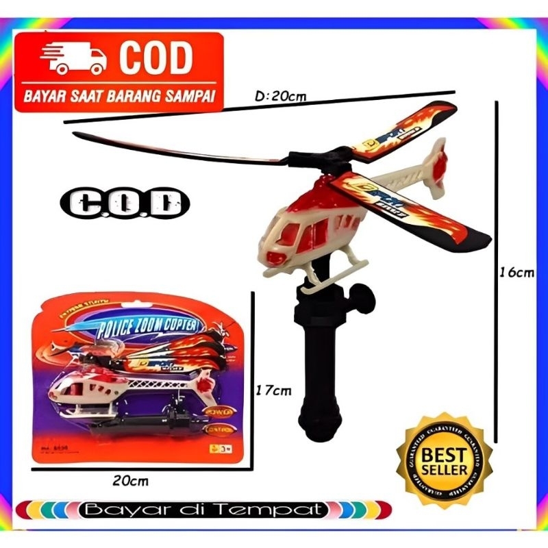 Mainan helikopter tarik