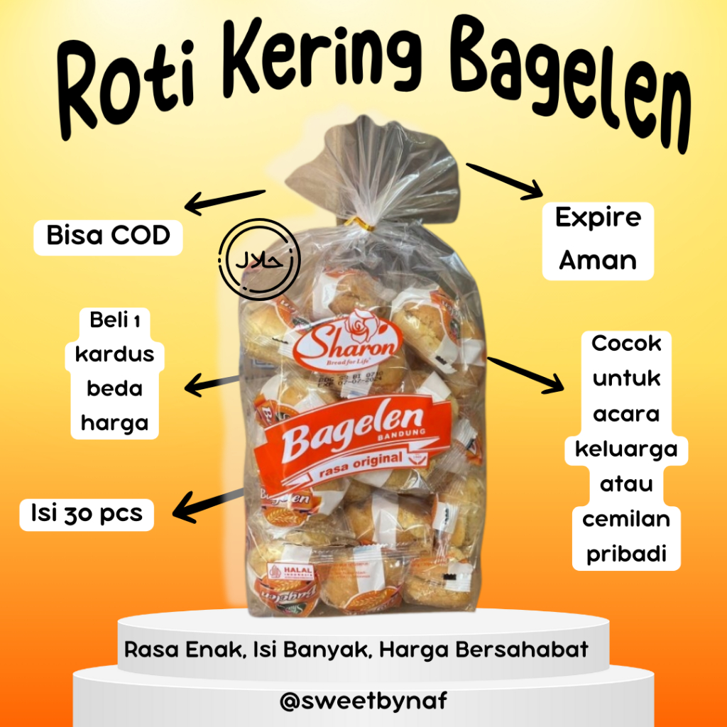 

Roti Kering Bagelen/ Roti isi 10 pcs/ Roti isi 30 pcs/ Oleh Oleh Bandung