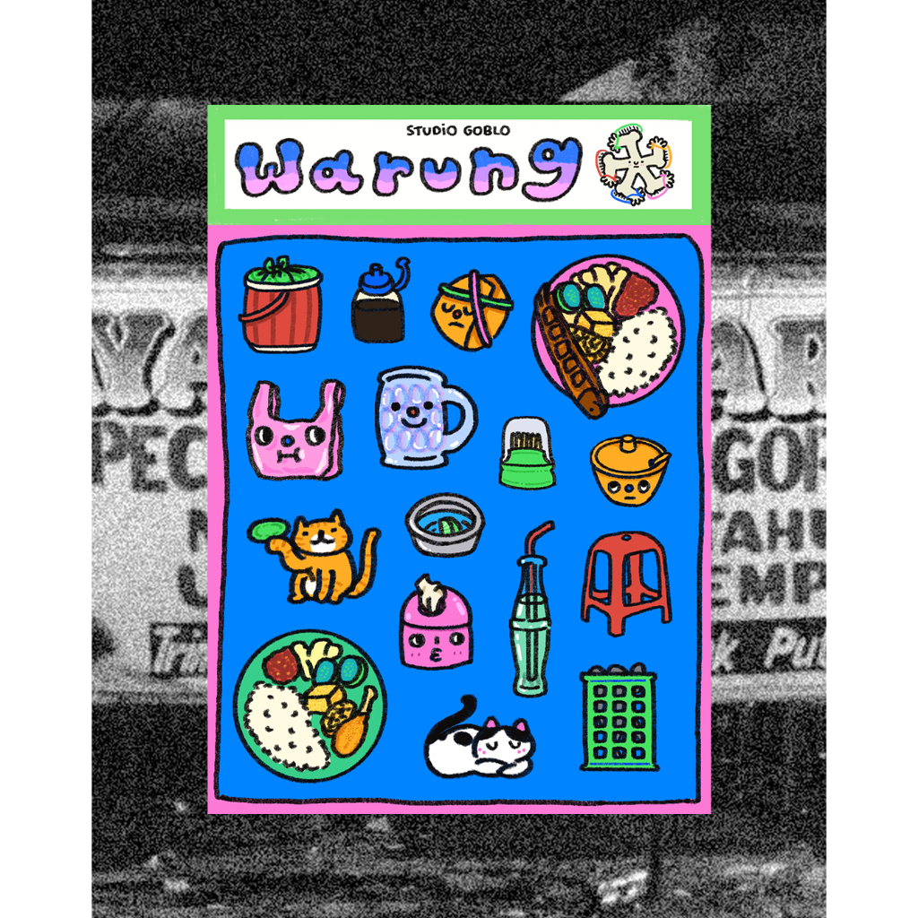 

Studio Goblo Sticker Sheet - Warung Pecel Grade B