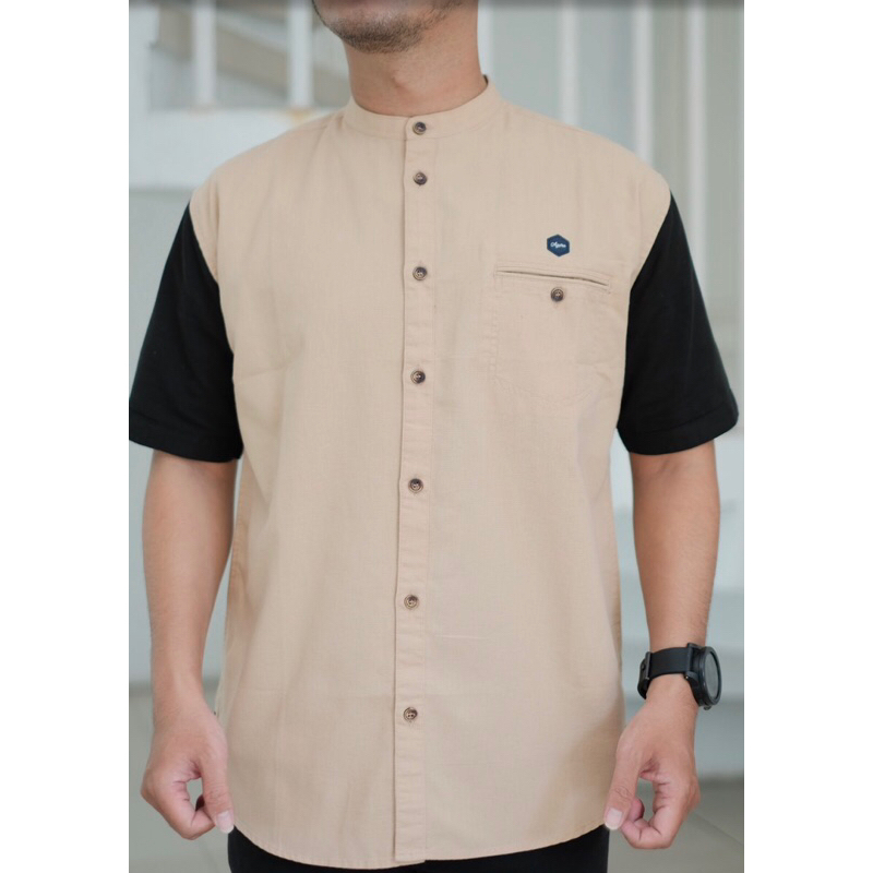 kemko kombinasi tangan pendek/koko/kurta/kemeja original AGERA VINTAGE PREMIUM..pakaian muslim pria