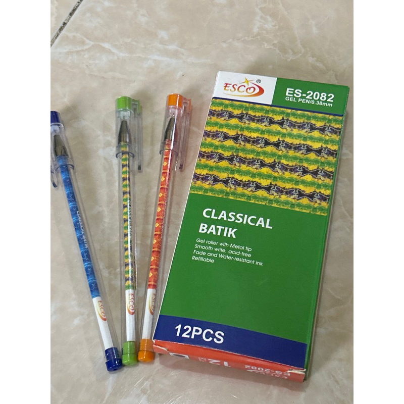 

PULPEN GEL ESCO ES 2082 PACK (12PCS)