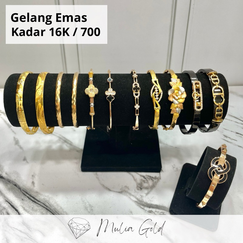 Gelang Emas Kadar 16K / 700 Asli 100%, elegan dan berkualitas (Toko mas mulia bekasi)