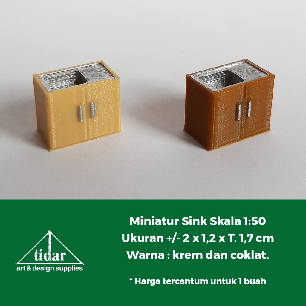 

[MR] AN - Miniatur Maket Sink Single / Kitchen Sink Skala 1:50