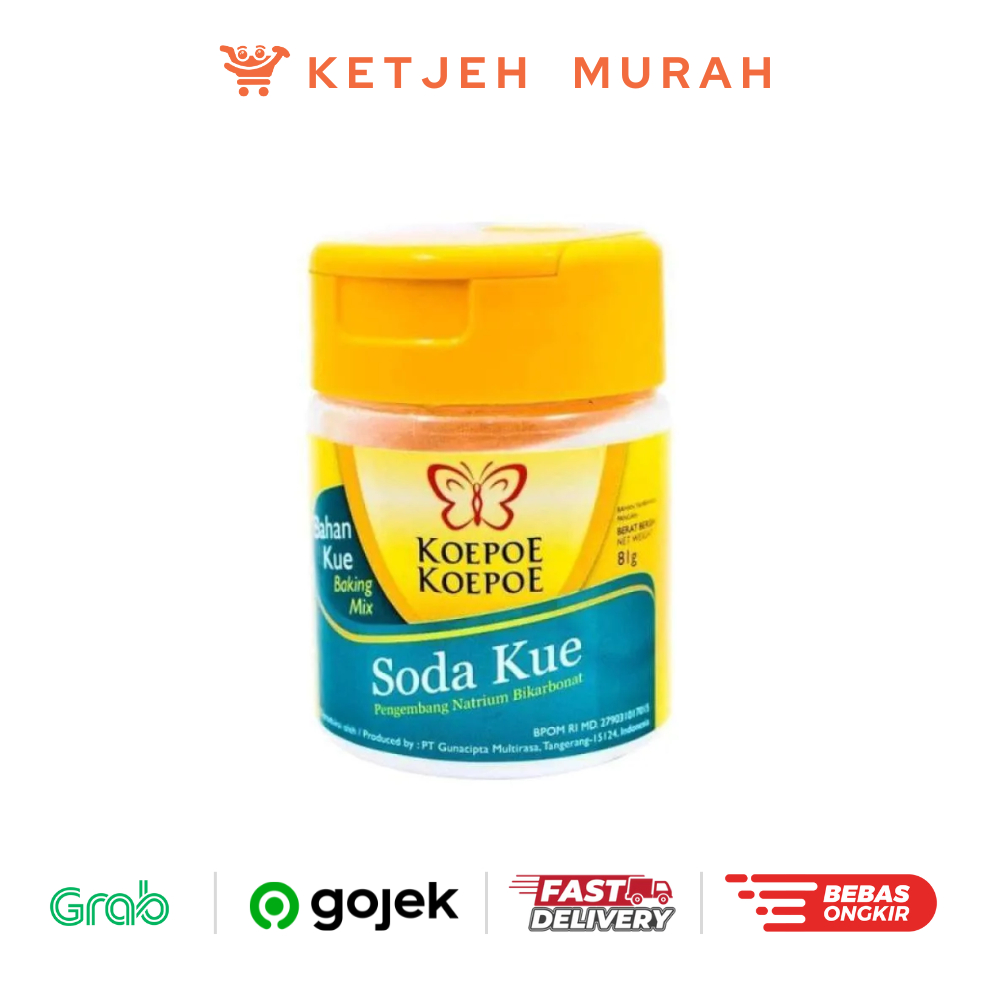 

Baking Soda / Soda Kue Koepoe Koepoe Pengembang Kue Natrium Bikarbonat 81 Gram 1 Pcs