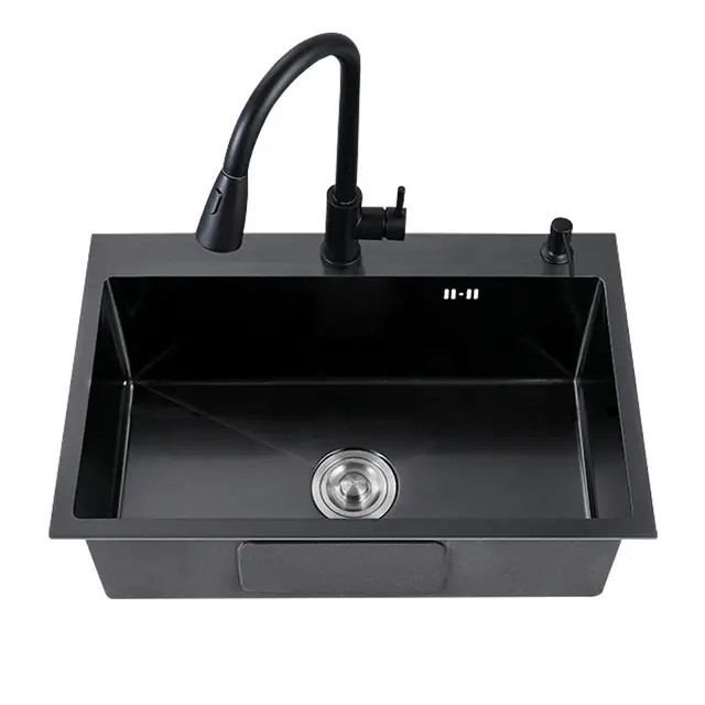 Sink cuci piring/bak cuci piring 6045 warna hitam