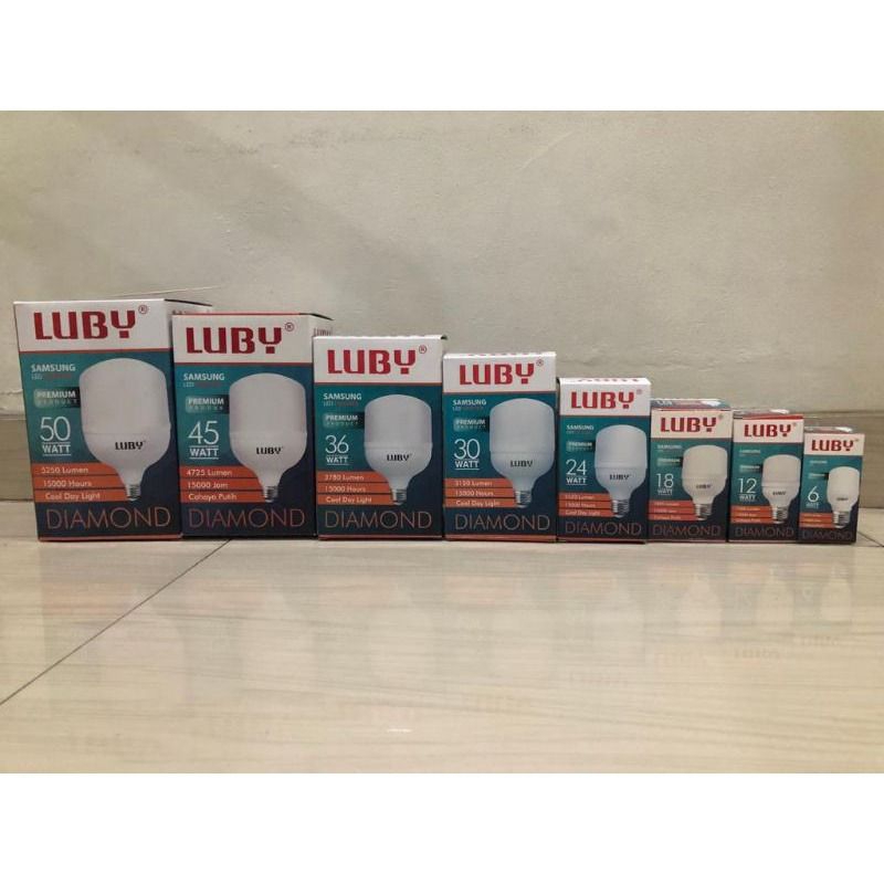 LUBY DIAMOND LAMPU LED BOHLAM LED PUTIH LUBY DIAMOND