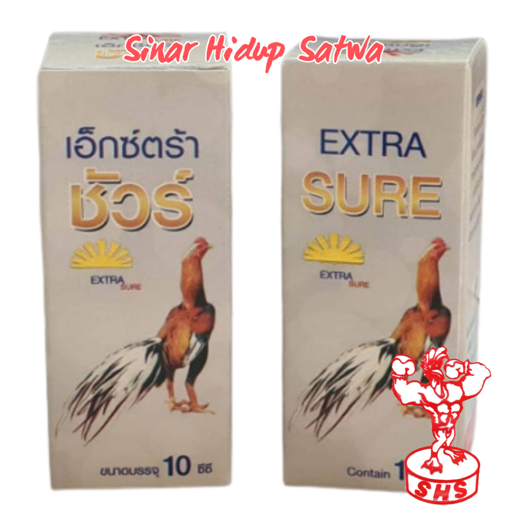 Obat Ayam Extra Sure Putih 10ml, obat ngorok, snot, crd