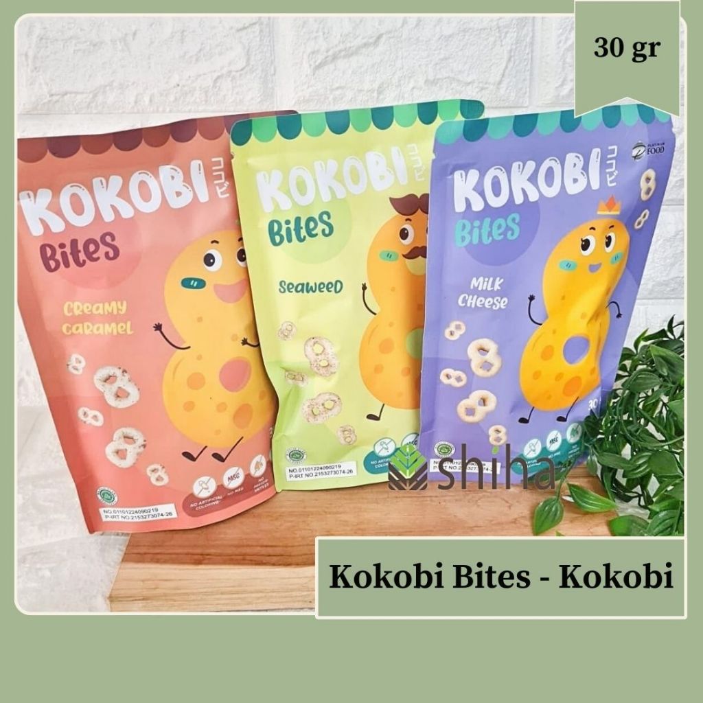 

Kokobi Bites Yummy Baked Rice Puff 80gr Snack Beras No MSG Snack Anak Sehat Abe Food