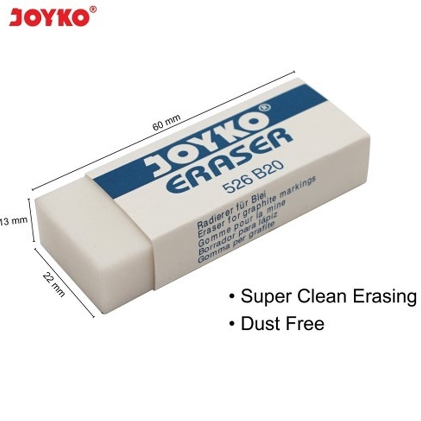 

Penghapus Pensil Joyko Alat Tulis Sekolah Hitam B-20