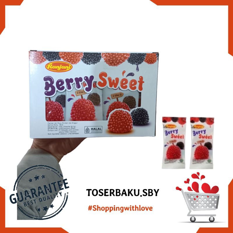 

Ranjani Berry Sweet Kotak 30 pcs × 5 gr / Permen / Rasa Strawberry dan Anggur