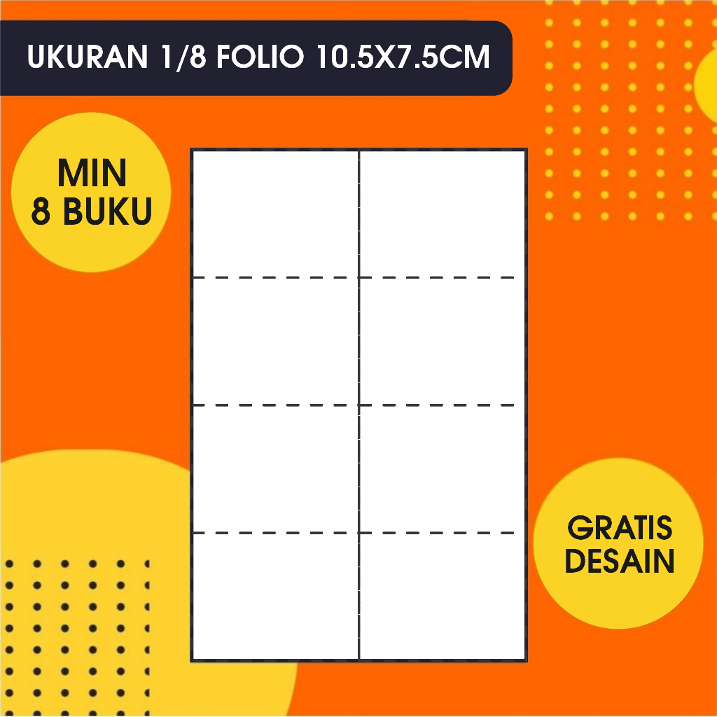 

Nota custom warna 1/8 folio isi 100lbr