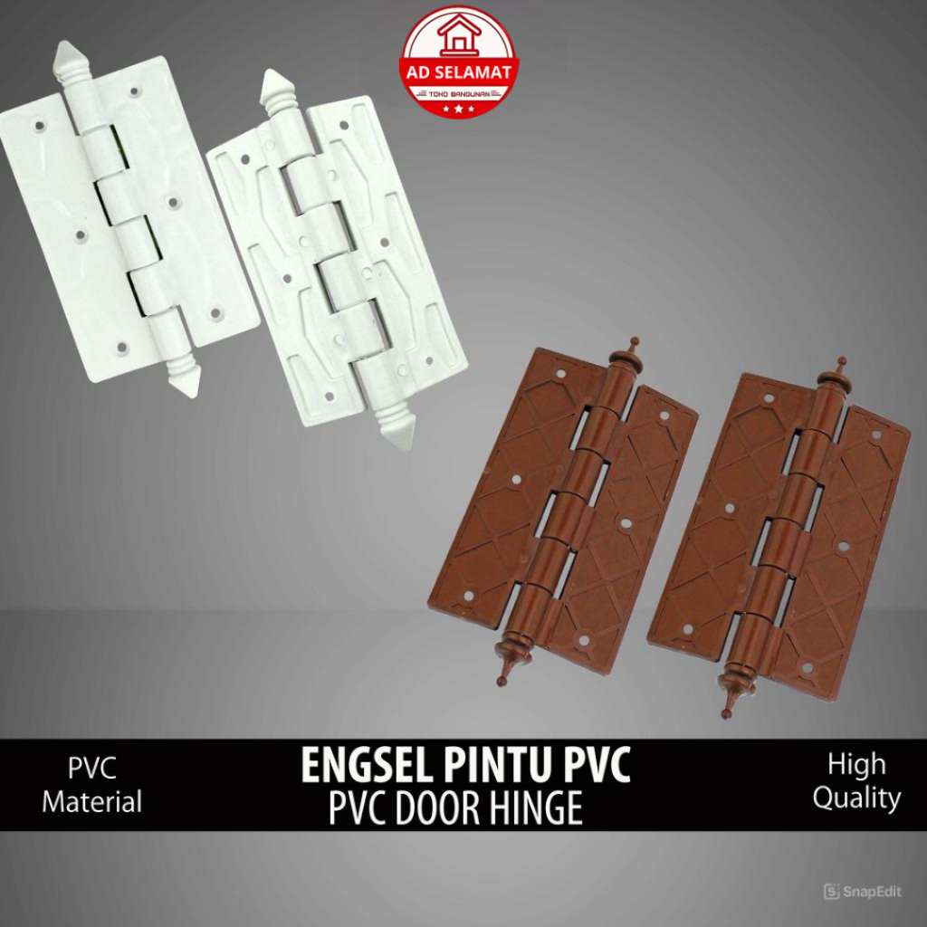 Engsel PVC Pintu Kamar Mandi WC Toilet Tebal 4"