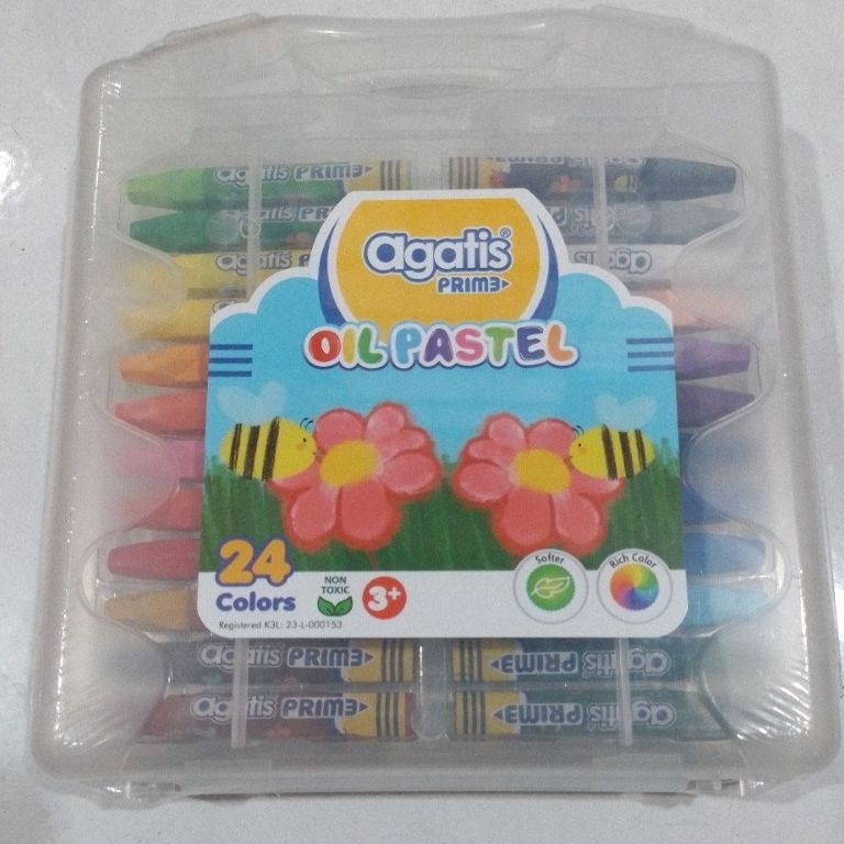 

KODE C7I4 Crayon Oil Pastel Agatis Prime 24 Warna Hexagonal Set Original