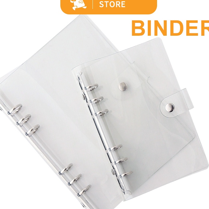 

Cashback A7A6 A5 Buku binder Spiral Notebook PVC Binder Cover Planner 6Ring LooseLeaf FolderRabbit Stationery