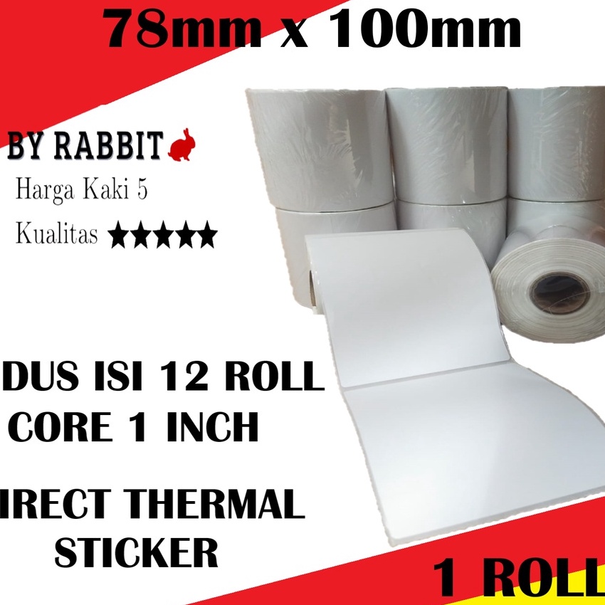 

KP8 LABEL THERMAL 78 X 1 KERTAS STICKER BARCODE 78x1 mm Isi 3 Pcs