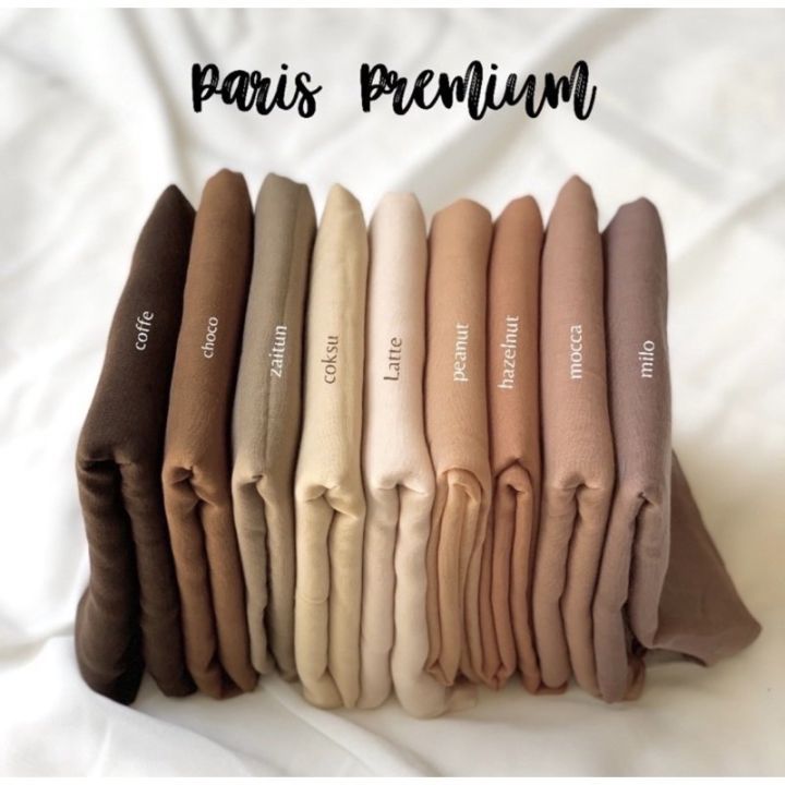 SEGIEMPAT PARIS PREMIUM SQUARE HIJAB ANTI LETOY COTTON VOAL JAHIT TEPI / SEGIEMPAT PARIS PREMIUM SQU