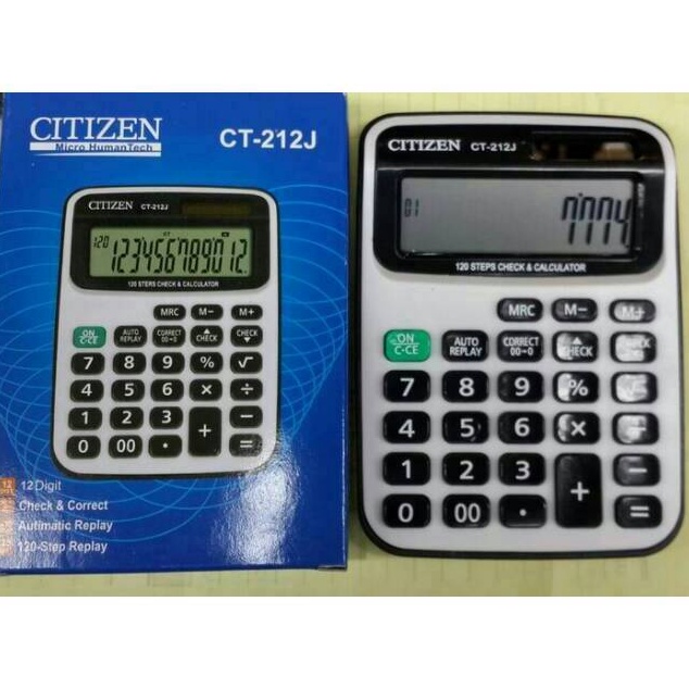 

WAH CITIZEN CT212J Check Correct Kalkulator Cek Ulang 12 Digit Desktop Calculator CT 212 J