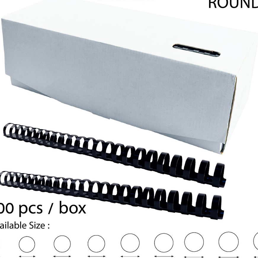 

Terbaru Joyko Binding Ring Plastic Comb Spiral Jilid Round F4 1 Box 1 Pcs