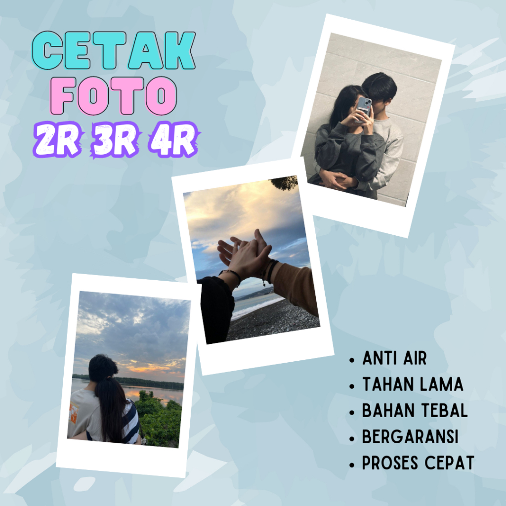 CETAK FOTO POLAROID UKURAN 2R 3R 4R BISA SATUAN