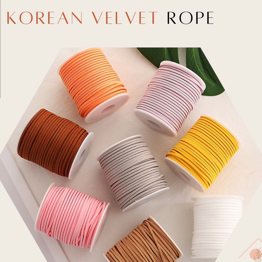 

KF7 RUMAH KRAVE Korean Velvet Rope Roll Tali Pita Suede 5 yard