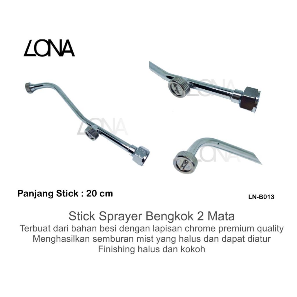 Stik sprayer elektrik bengkok 2 mata