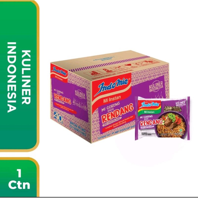 

( PROMO FLASH SALE ) GRATIS ONGKIR + DISKON + CASHBACK XTRA INDOMIE GORENG RENDANG 1DUS ISI 40PCS