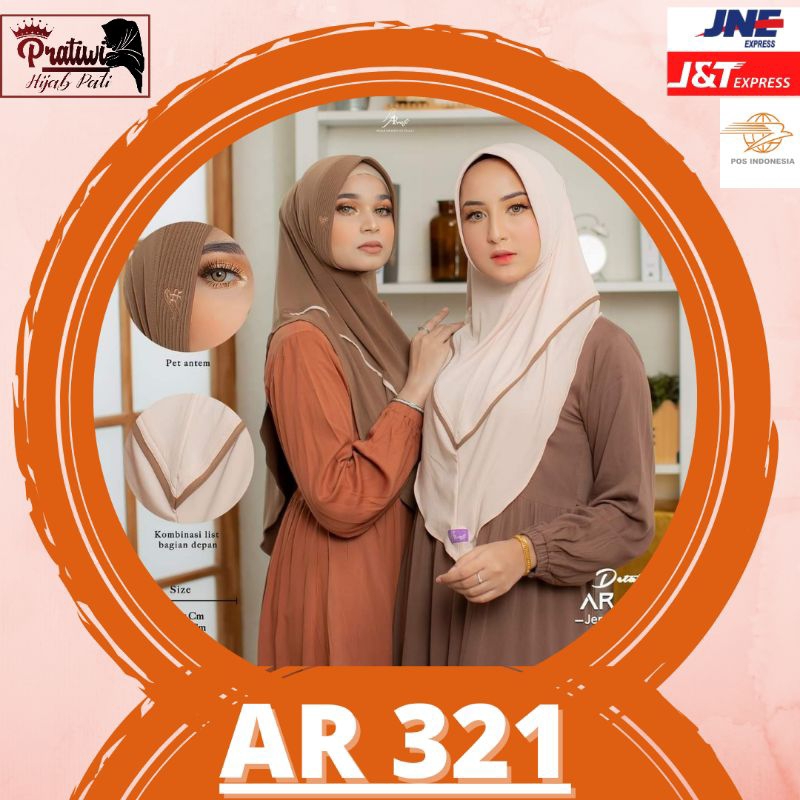 Jual ARRAFI AR 321 Jilbab hijab kerudung bergo instan terbaru terlaris ori by hijab arrafi//AGEN ARR