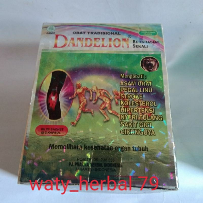 

Dandelion kapsul asam urat pegal linu original 100% isi 20sachet (2kapsul)