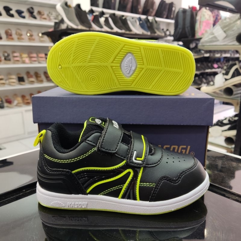 Sepatu Anak KASOGI | Plato | Hitam Citrun