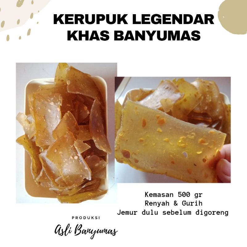 

KERUPUK LEGENDAR GENDAR KEDELAI MENTAH (500gr) | KHAS BANYUMAS | HARGA TERJANGKAU | Free Gift Min Belanja 50k (All item)