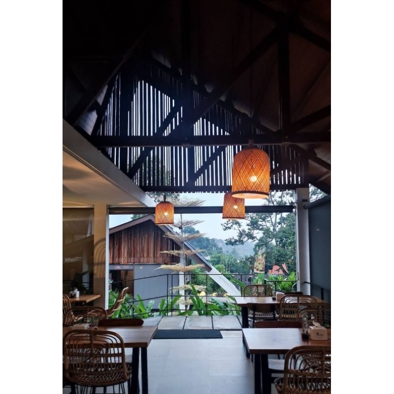 Kap Lampu Tabung | Kap Lampu Gantung | Kap Lampu Unik | Kap Lampu Bambu | Kerajinan Bambu